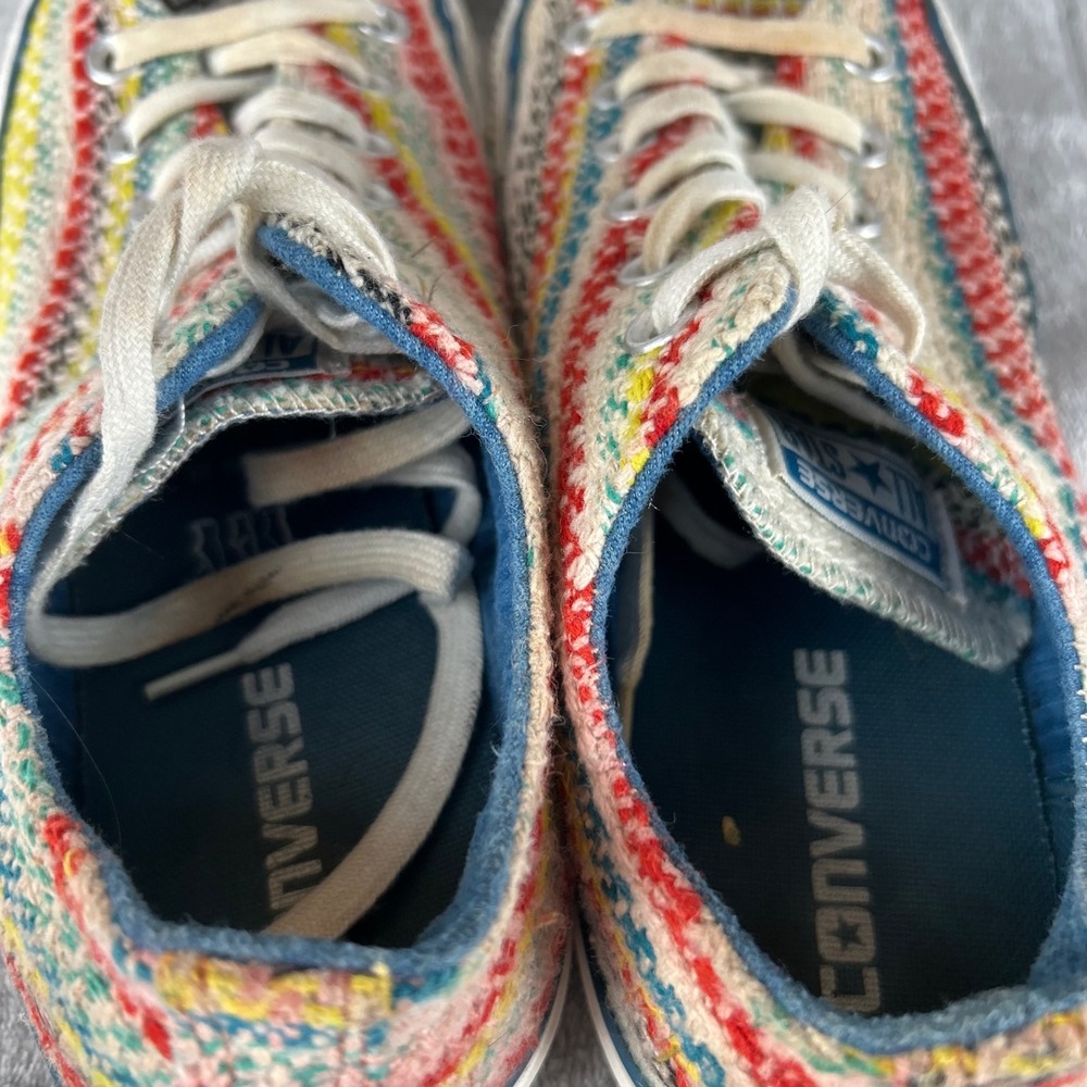 Converse Chuck Taylor All Star Multi Color Woven Baja Stripe Low Top Womens 9 - Picture 9 of 13